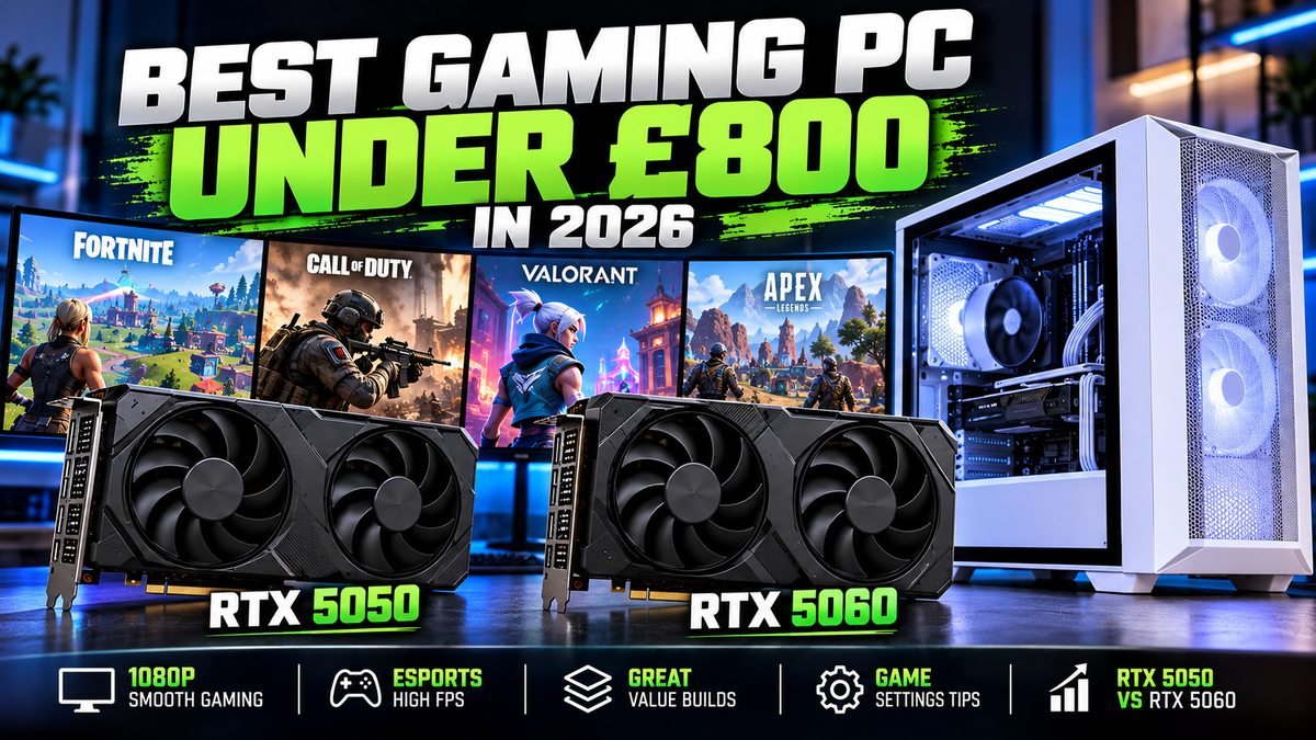 Best Gaming PC Under £800 in 2026: RTX 5050 and RTX 5060 Builds