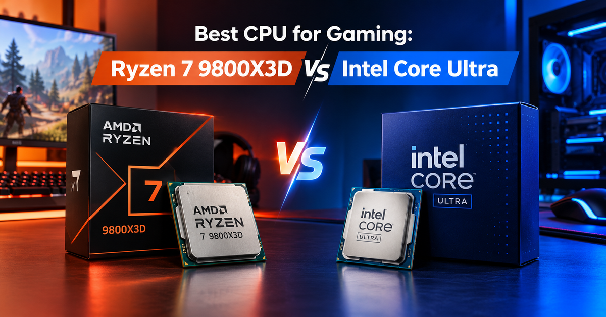 Best CPU for Gaming in 2026: Ryzen 7 9800X3D vs Intel Core Ultra