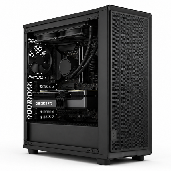 IONZ Gaming PC - Fractal Design Epoch Black Solid, Ryzen 7 9800X3D, GeForce RTX 5090, 32GB RAM, 2TB SSD, 360mm AIO, Windows 11, 1000W 80+ PSU, Black