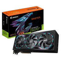 GIGABYTE AORUS GeForce RTX 5070 Ti MASTER 16G Graphics Card - 16GB GDDR7, 256bit, PCI-E 5.0, 2670 MHz Core Clock, 3 x DP 2.1a, 1 x HDMI 2.1b, DLSS 4.5, GV-N507TAORUS M-16GD