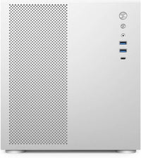 IONZ KZ-33T Mesh Vault, Elite PC Gaming, Office Case, Dual Chamber Mid Tower M/ATX, Front I/O USB Type-C with Anodised Aluminium - Silver