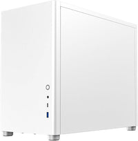 IONZ KZ-30MW Silent Mini PC Computer Office Case, Micro ATX, Front I/O Type-C, EPDM Sound Dampening Padding, Ultra Quiet - White