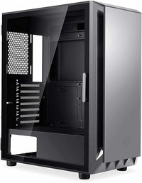 IONZ KZ21 PC Computer Case, Mid Tower ATX with Tempered Glass Hinged Side Panel, 3 ARGB Dual Ring Fans