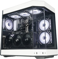IONZ Gaming Desktop PC, Ryzen 7 9800X3D, GeForce RTX 5080, 32GB DDR5 RGB RAM, 2TB NVMe SSD, 240mm AIO, Windows 11, 1000W 80+ PSU (Y60, White)