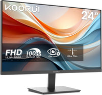 KOORUI E2412F 24 Inch FHD Monitor, Gaming 100Hz, VA Computer Monitors, 1080P Pc Screen, 5ms, VESA 100x100mm, Eye Care, HDMI, VGA