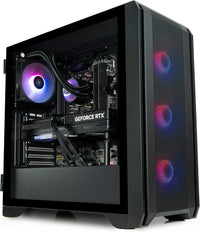 IONZ Liquid Cooled Gaming PC, Ryzen 7 9800X3D, GeForce RTX 5090, 32GB DDR5 RAM, 2TB NVMe SSD, 360mm AIO, Windows 11, 1200W GOLD PSU - GE336F Airflow | Black