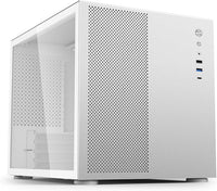 IONZ KZ-33TF Mesh Vault, Elite PC Gaming, Office Case, Dual Chamber Mid Tower M/ATX, Front I/O USB Type-C with Anodised Aluminium, 3 fans included - Silver