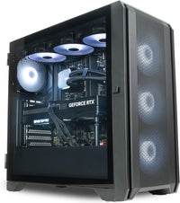 IONZ Gaming Desktop PC, Ryzen 7 9800X3D, Nvidia RTX 5070 12GB OC, 16GB DDR5 RAM, 1TB NVMe SSD, 240MM AIO, Windows 11, 850W 80+ PSU - GE-336F Black