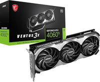 MSI GeForce RTX 4060 Ti VENTUS 3X E 8G OC Graphics Card - RTX 4060 Ti GPU, 8GB GDDR6 (18Gbps/128-bit), PCIe 4.0 - 3 x TORX Fan 4.0 - HDMI 2.1a, DisplayPort 1.4a