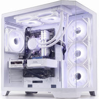 IONZ Gaming Desktop PC, Ryzen 7 9800X3D, Nvidia RTX 5070 12GB OC, 16GB DDR5 RAM, 1TB NVMe SSD, 240MM AIO, Windows 11, 850W 80+ PSU - DS360- White