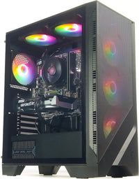 IONZ Gaming PC - MSI PBM, Intel i5-12400F, Nvidia RTX 5060, 16GB RAM, 1TB NVMe SSD, Windows 11, 650W 80+ PSU, USB WiFi, MSI 120A Airflow - Black