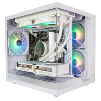 IONZ Gaming PC - Desktop Computer, AMD Ryzen 7 5700X, NVIDIA RTX 5060, 16GB RAM, 1TB NVMe SSD, 240 mm AIO Cooler, Windows 11, 500W 80+ PSU, WiFi, KZ900, White