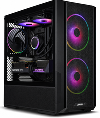 IONZ Gaming PC - Lian-Li Lancool 216, Ryzen 5 9600X, GeForce RTX 5070, 16GB RAM, 1TB SSD, 240mm AIO, Windows 11, 750W 80+ PSU, Black