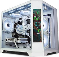 IONZ Gaming PC - Desktop Computer, Ryzen 5 5600X, NVIDIA RTX 5060,16GB RAM 1TB SSD, 240mm AIO Liquid Cooling, Windows 11, 600W 80+ PSU, WiFi, APEX VISION, White