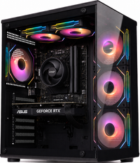 IONZ Gaming PC, Desktop Computer, Intel i5-12400F, GeForce RTX 5060, 16GB RAM, 1TB NVMe SSD, Air Cooler, 500W 80+ PSU, WIFI, Windows 11, Black - KZ900 V2