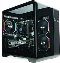 IONZ Gaming PC - Desktop Computer, Ryzen 5 5600, NVIDIA RTX 5060,16GB RAM 1TB SSD, Windows 11, 650W 80+ PSU, WiFi, Black - Curve