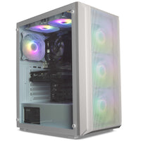 IONZ Gaming PC - Desktop Computer, AMD Ryzen 5 5500 CPU, NVIDIA RTX 5060, 16GB RAM, 500GB NVMe SSD, Windows 11, WiFi, White - 10WV2