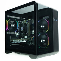 IONZ Gaming PC - Desktop Computer, Ryzen 5 5600, GeForce RTX 5060,16GB RAM 1TB SSD, Windows 11, 650W 80+ PSU, WiFi, Black - Curve