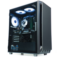 IONZ Gaming PC - Desktop Computer, AMD Ryzen 5 5500 CPU, NVIDIA RTX 5060, 16GB RAM, 1TB NVMe SSD, Windows 11, WiFi, Black - KZ21