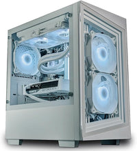 IONZ Gaming PC - Desktop Computer, Ryzen 5 5600, Radeon RX9060 XT, 16GB RAM, 1TB NVMe SSD, 240mm AIO, 650W 80+ PSU, Windows 11, Wifi | White - G1