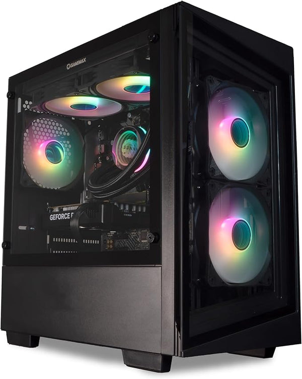 IONZ Gaming PC, Desktop Computer, Ryzen 5 7600X, GeForce RTX 5060 OC, 32GB DDR5 RAM, 1TB SSD, 240mm AIO, 650w 80+ PSU, Windows 11, G1 - Black