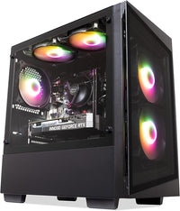 IONZ PC Gaming - Desktop Computer, Intel i5-11400F, RTX 3050, 16GB RAM, 1TB SSD, 500W 80+ PSU, Windows 11, WiFi, Black - G1
