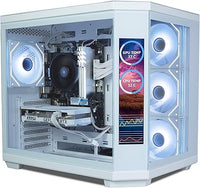 IONZ Gaming PC - Desktop Computer, AMD Ryzen 5 5500 CPU, NVIDIA RTX 4060, 16GB RAM, 1TB NVMe SSD, Windows 11, WiFi, White - Apex Vision