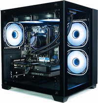 IONZ Gaming PC - Desktop Computer, Ryzen 5 5600X, NVIDIA RTX 4060, 16GB RAM, 1TB NVMe SSD, 240mm AIO, Windows 11, 500W 80+ PSU, WiFi, Black - KZ900 V2