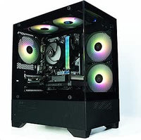 IONZ Gaming PC - Desktop Computer, Ryzen 5 5600X, NVIDIA RTX 4060, 16GB RAM, 1TB NVMe SSD, Windows 11, 500W 80+ PSU, WiFi, Black - Aether mini