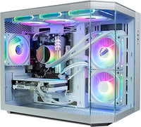 IONZ Gaming PC - Desktop Computer, Ryzen 7 5700X, NVIDIA RTX 4060, 16GB RAM, 1TB NVMe SSD, 240mm AIO, Windows 11, 500W 80+ PSU, WiFi, White - Apex