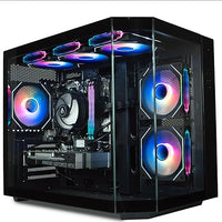 IONZ Gaming PC - Desktop Computer, Ryzen 7 5700X, NVIDIA RTX 4060, 16GB RAM, 1TB NVMe SSD, Windows 11, 500W 80+ PSU, WiFi, Black - Apex