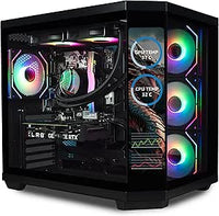 IONZ Gaming PC, AMD Ryzen 5 5500, RTX 5050 8GB Graphics Card, 16GB RAM, 1TB SSD, Windows 11, 500W PSU, Apex Vision - Black