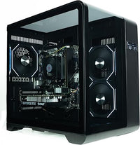 IONZ Gaming PC Desktop, Ryzen 7 5700X, NVidia RTX 4070, 16GB RAM, 1TB NVME SSD, 600W 80+ PSU, Windows 11, WiFi, Black - Curve