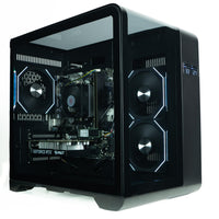 IONZ Gaming PC, AMD Ryzen 5 5500, RTX 3050 6GB Graphics Card, 16GB RAM, 500GB SSD, Windows 11, 500W 80+ PSU, WiFi, Black - Curve