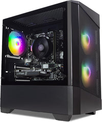 IONZ Gaming PC, AMD Ryzen 5 5500, RTX 3050 6GB Graphics Card, 16GB RAM, 500GB SSD, Windows 11, 500W 80+ PSU, WiFi, Black - KZ10 Mini