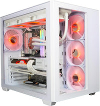 IONZ Gaming PC - Desktop Computer, Ryzen 7 5800X CPU, RX7700XT, 16GB RAM, 1TB SSD, 360mm AIO Liquid Cooling, 700w PSU, Windows 11, Wifi - KZ-Z Advanced White