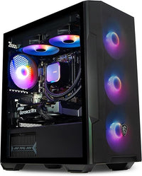 IONZ Gaming PC - MSI PBM, Ryzen 7 5800X, GeForce RTX 5060 Ti, 16GB DDR5 RAM, 240mm AIO, 1TB NVMe SSD, 650W 80+ PSU, WiFi, Windows 11, M100R Forge - Black