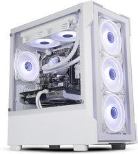 IONZ Gaming PC - Intel i5-12400F | | GeForce RTX 5060 | 16GB DDR5 RAM | 1TB NVMe SSD | 600W PSU | 240mm AIO | Windows 11 | WiFi | Tornado White