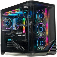 IONZ Gaming PC Desktop - AMD Ryzen 7 5800X, GeForce RTX 5070, 32 GB RAM, 1 TB NVME SSD, 240 AIO mm, 650W 80+ PSU, Windows 11, WiFi - Venus Flow - Black
