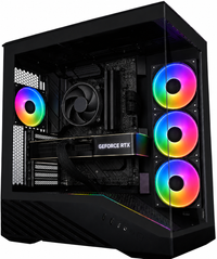 IONZ Gaming PC - Lian-Li Vector V100RX, Ryzen 5 5600, GeForce RTX 5060, 16GB RAM, 1TB SSD, AM4 Air Cooler, Windows 11, 600W 80+ PSU, Black