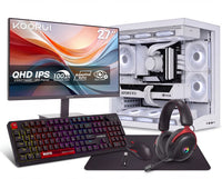 IONZ Gaming PC White Lian-Li O11 Complete Esports Bundle –  Lian-Li O11, Ryzen 5 5800X, GeForce RTX 5060 Ti, 16GB RAM, 1TB SSD, 240mm AIO, Windows 11, 600W 80+ PSU, White