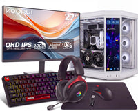IONZ Gaming PC HYTE Y70 Touch White Pro Bundle - Ryzen 7 9600X, GeForce RTX 5070 12GB, 16GB DDR5 RAM, 360mm AIO, 1TB NVMe SSD, 750W 80+ PSU, WiFi, Windows 11 | Hyte Y70 Touch - White