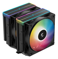 DeepCool AG620 BK ARGB V2 Dual-Tower CPU Air Cooler with 120mm ARGB Fans, Compatible with Intel LGA 1851/1700/1200/115x & AMD AM5/AM4, High-Performance Quiet Cooling, Matte Black