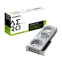 GIGABYTE GeForce RTX 5060 Ti AERO OC 16G Graphics Card - 16GB GDDR7, 128bit, PCI-E 5.0, 2647MHz Core Clock, 3 x DisplayPort, 1 x HDMI, GV-N506TAERO OC-16GD, DLSS 4.5