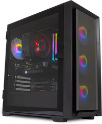 IONZ Gaming PC - Desktop Computer, Intel i5-12400F, Nvidia RTX 4060, 16GB RGB RAM, 1TB NVMe SSD, 120mm Air Cooler, 500W 80+ PSU, WIFI, Windows 11, Black - KZ22