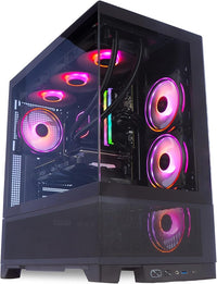 IONZ Gaming PC Desktop, AMD Ryzen 7 5800X CPU, NVIDIA RTX 4060TI GPU, 16GB RGB RAM, 1TB SSD, 360mm AIO Liquid Cooling, 750w PSU, Windows 11, Black - KZ-VF